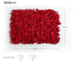 Fila de flores 60*40CM plástico + poliéster de seda patrón de flores rojo brillante capas completas y ricas, adecuado para la decoración de ventanas, paredes de flores de fondo, etc.