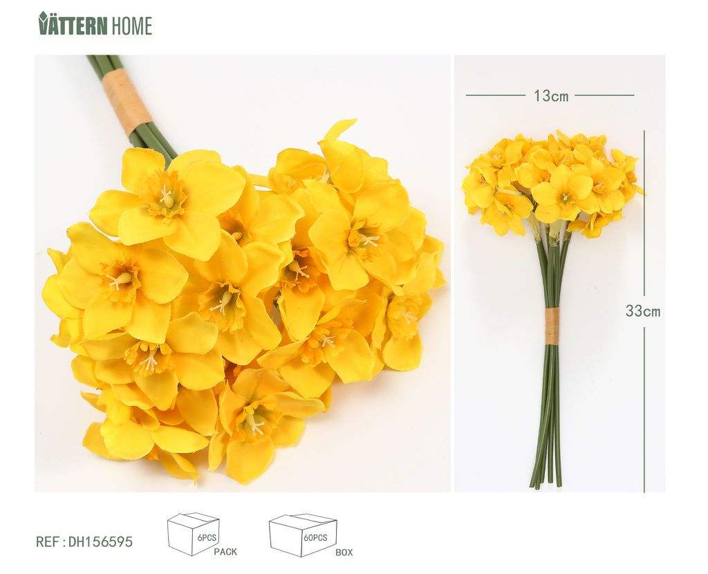 6 Narcisos de mano 33*13CM