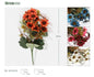 8 gerberas 30CM rojo, blanco, azul plástico + seda + alambre