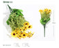 7 tenedores 22 flores pequeño girasol 32CM amarillo