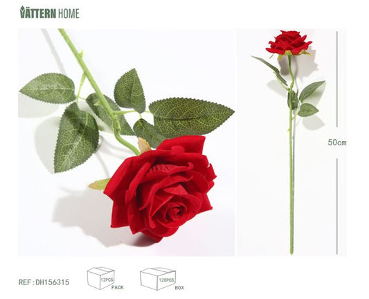 Flocado de poliéster rosa simple 50CM rojo
