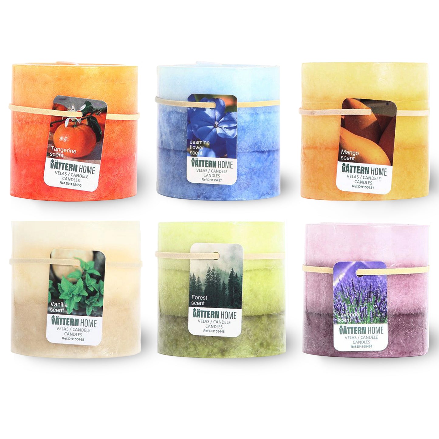 Velas Pilar Aromáticas Perfumadas de Larga Duración Velón Decorativo de Cera Premium Sin Humo, Ideal Regalo Mujer y Hogar