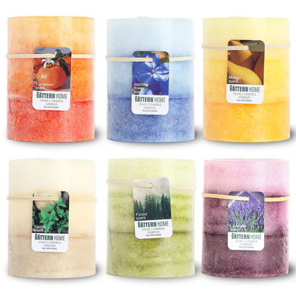 Velas Pilar Aromáticas Perfumadas de Larga Duración Velón Decorativo de Cera Premium Sin Humo, Ideal Regalo Mujer y Hogar