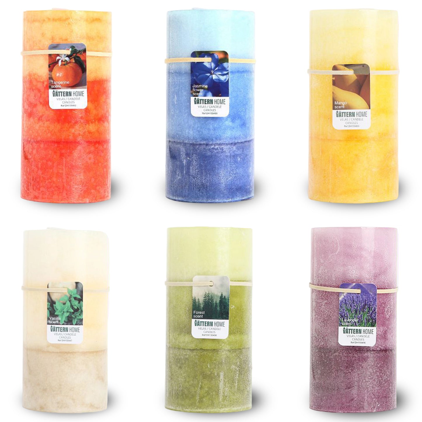 Velas Pilar Aromáticas Perfumadas de Larga Duración Velón Decorativo de Cera Premium Sin Humo, Ideal Regalo Mujer y Hogar