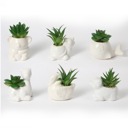VATTEN HOME Plantas Artificiales 8 * 10CM, CERÁMICA, MACETAS DE Plantas Verdes SIMULADAS para Crear PAISAJES ECOLÓGICOS EN EL Espacio Natural Y Decoraciones ESCÉNICAS
