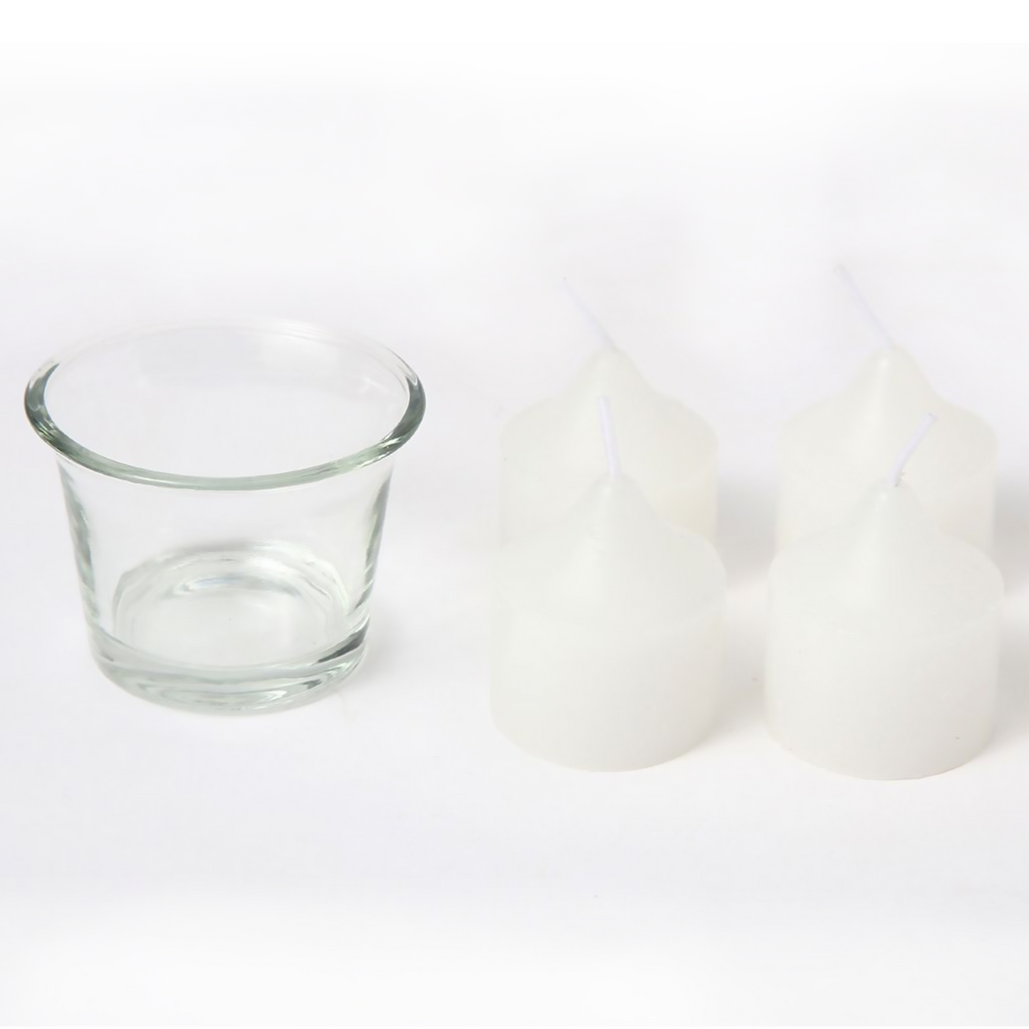 Juego de velas perfumadas de vidrio