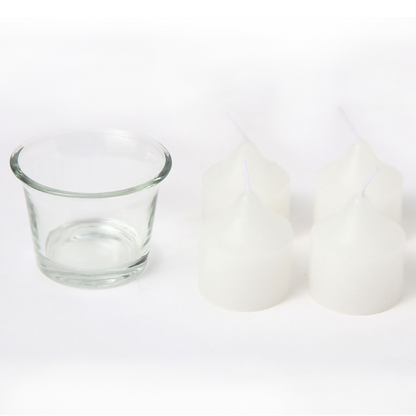 Juego de velas perfumadas de vidrio