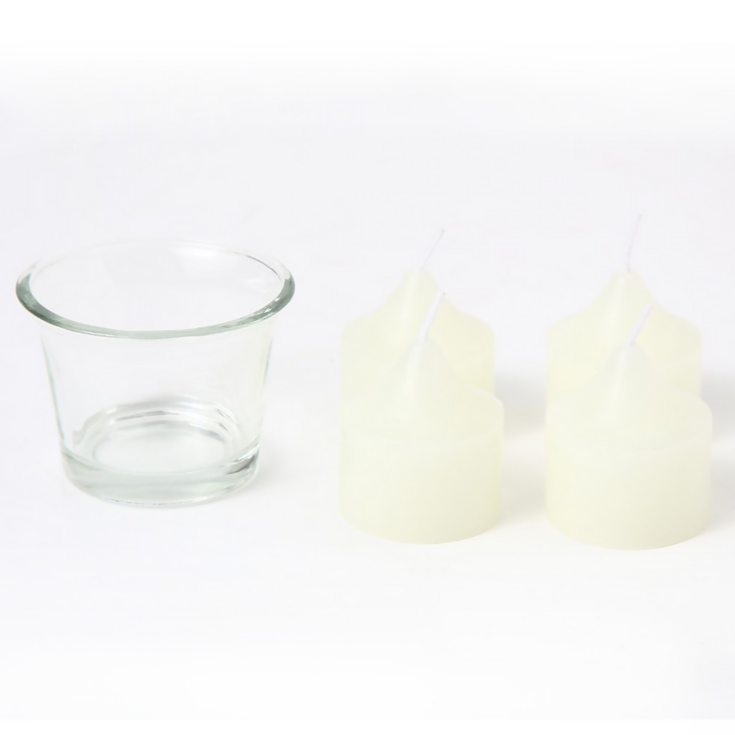 Juego de velas perfumadas de vidrio