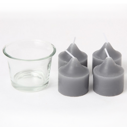 Juego de velas perfumadas de vidrio