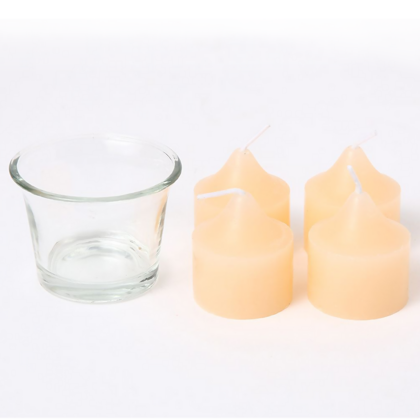 Juego de velas perfumadas de vidrio