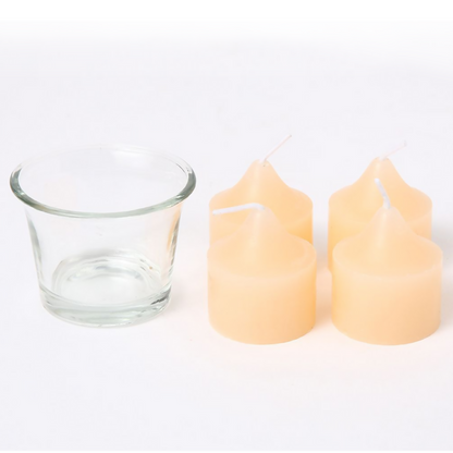 Juego de velas perfumadas de vidrio