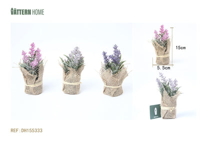 Maceta de lavanda de imitación de plástico, serie 5,5 x 5,5 x 15 cm