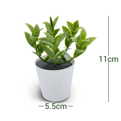 VATTEN HOME Surtido de Plantas Verdes simuladas, plantación con Horquilla, 5,5 x 5,5 x 9 cm, Serie Verde de plástico para Crear un Paisaje de Espacio Natural ecológico, decoración de escenas
