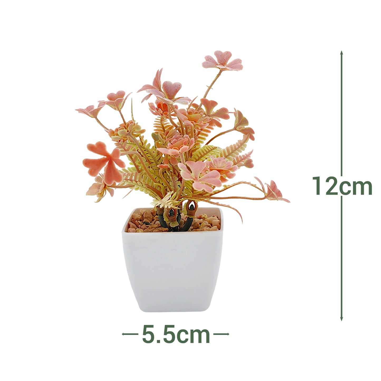 VATTEN HOME Paquete de 5 Plantas en Maceta de simulación de Flores y césped, 5,5 x 5,5 x 11 cm