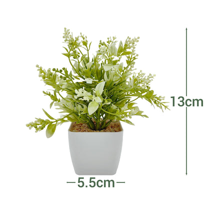 VATTEN HOME Paquete de 5 Plantas en Maceta de simulación de Flores y césped, 5,5 x 5,5 x 11 cm