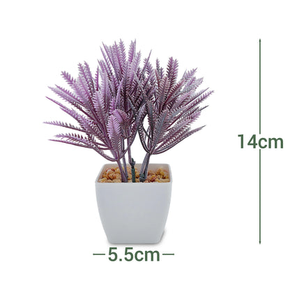 VATTEN HOME Paquete de 5 Plantas en Maceta de simulación de Flores y césped, 5,5 x 5,5 x 11 cm