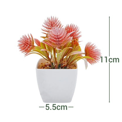 VATTEN HOME Paquete de 5 Plantas en Maceta de simulación de Flores y césped, 5,5 x 5,5 x 11 cm