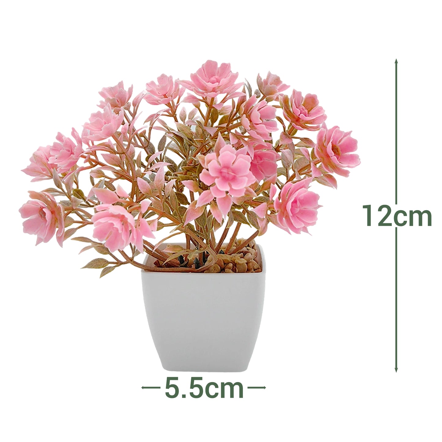 VATTEN HOME Paquete de 5 Plantas en Maceta de simulación de Flores y césped, 5,5 x 5,5 x 11 cm