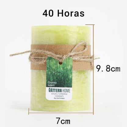 Vela Pilar Perfumada Para Un Ambiente Relajante Velas Aromáticas Decorativas