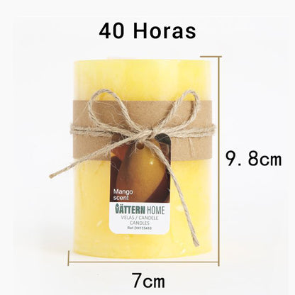 Vela Pilar Perfumada Para Un Ambiente Relajante Velas Aromáticas Decorativas
