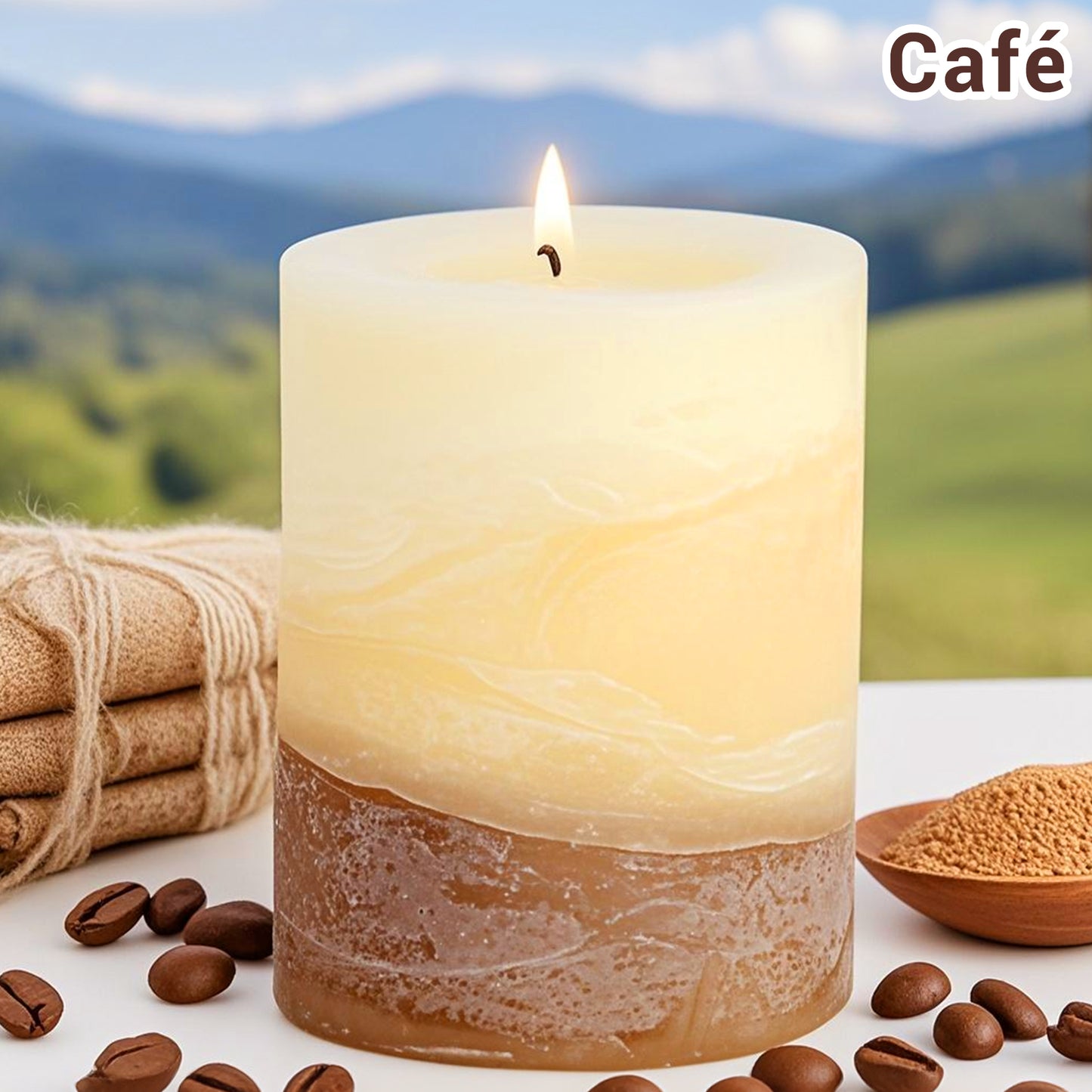 Velas Pilar Aromáticas Perfumadas de Larga Duración Velón Decorativo de Cera Premium Sin Humo, Ideal Regalo Mujer y Hogar