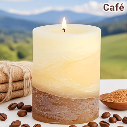 Velas Pilar Aromáticas Perfumadas de Larga Duración Velón Decorativo de Cera Premium Sin Humo, Ideal Regalo Mujer y Hogar