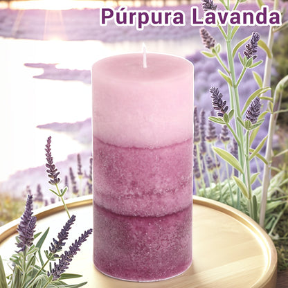 Velas Pilar Aromáticas Perfumadas de Larga Duración Velón Decorativo de Cera Premium Sin Humo, Ideal Regalo Mujer y Hogar