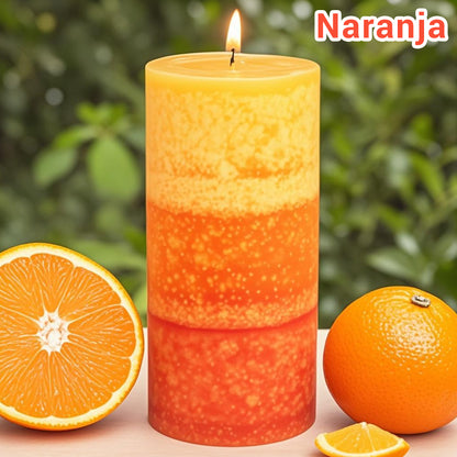 Velas Pilar Aromáticas Perfumadas de Larga Duración Velón Decorativo de Cera Premium Sin Humo, Ideal Regalo Mujer y Hogar