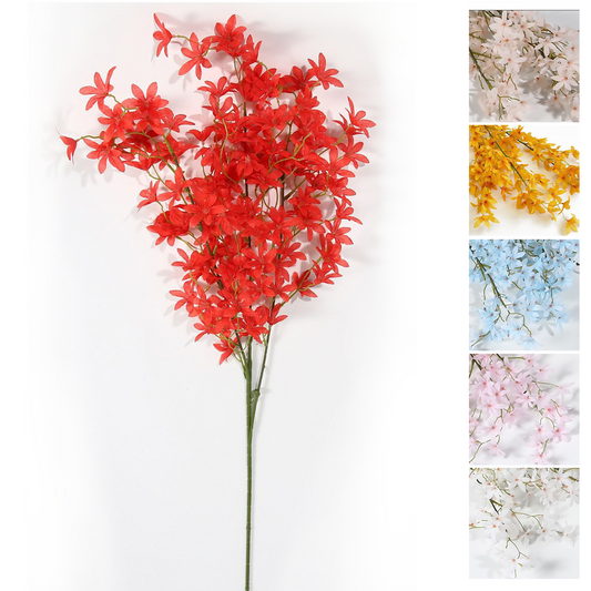 Oncidium multibifurcado de una sola rama 115CM rojo, azul, morado, rosa, naranja, blanco