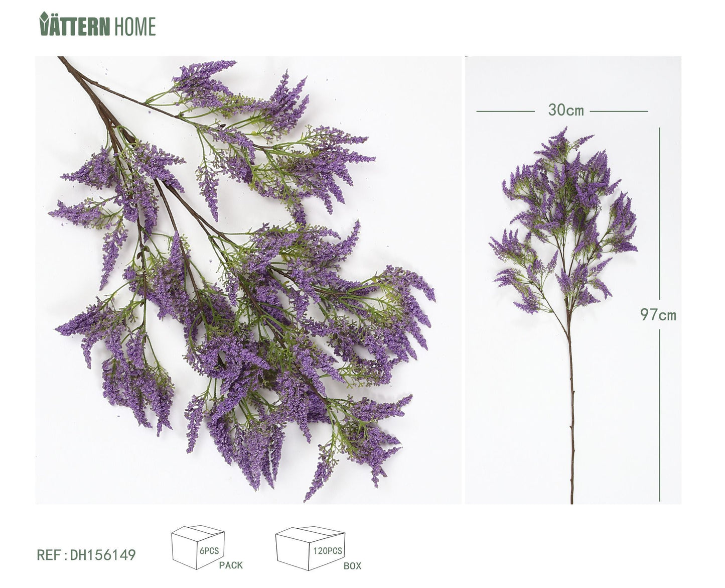 Rama individual de lavanda 97*30CM morada