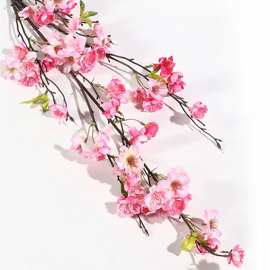 Paño de seda de una sola rama con múltiples cabezas, dulce de invierno, 132 cm, rosa