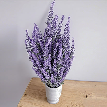 Ramo DE Flores Artificiales, Blanco, Morado, Polietileno+Hierro, Realista, Puro Y Elegante, para Crear FÁCILMENTE UN Ambiente ROMÁNTICO Y Elegante