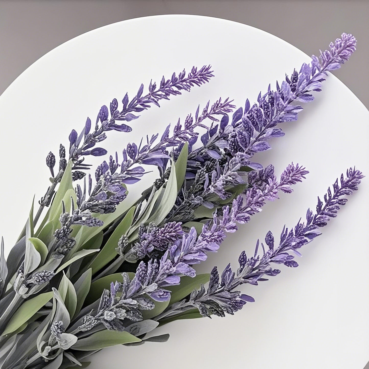 Ramo DE Flores Artificiales, Blanco, Morado, Polietileno+Hierro, Realista, Puro Y Elegante, para Crear FÁCILMENTE UN Ambiente ROMÁNTICO Y Elegante