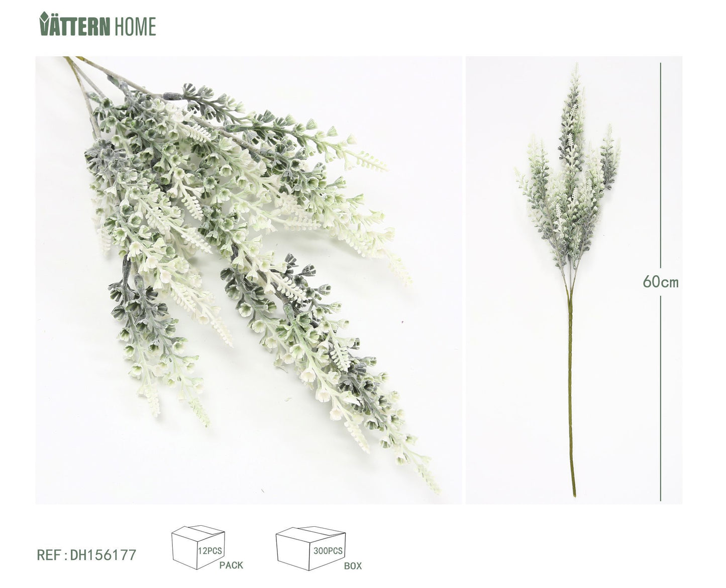 Lavanda 60CM Plástico: Decoración blanca