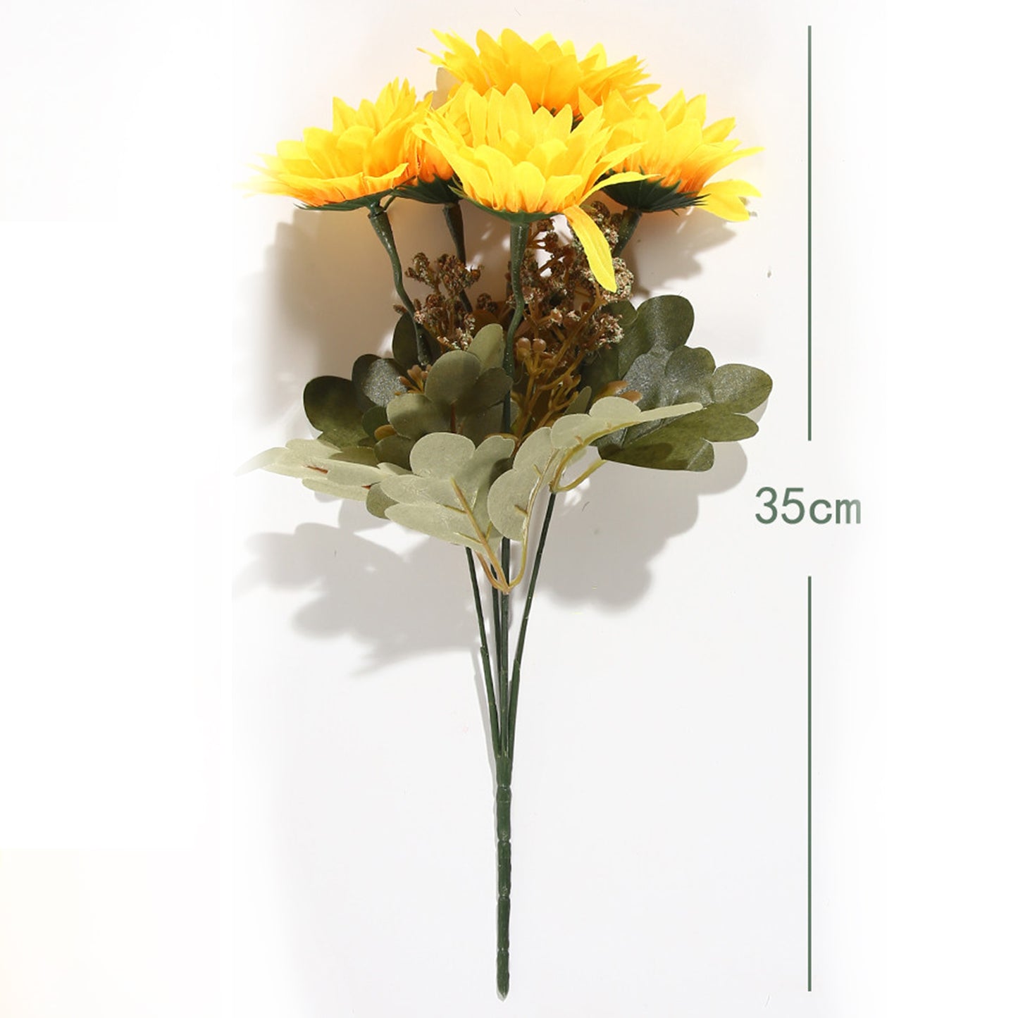 VATTEN HOME Ramo DE Flores Artificiales, 29 CM, POLIÉSTER, Polietileno, Hierro, COPOLÍMERO DE ETILENO-Acetato DE Vinilo, Realista, Puro Y Elegante