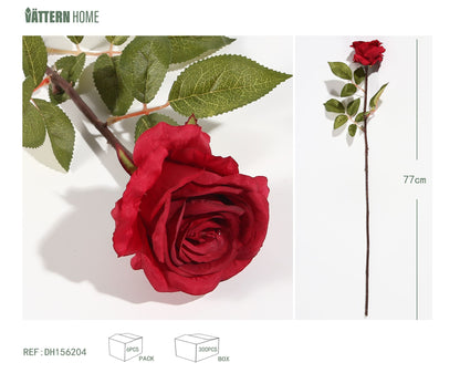Rosa roja individual de 77 cm