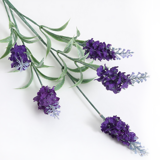 5 cabezas de lavanda 69CM morado claro + oscuro