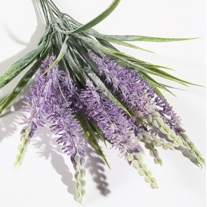 Ramo DE Flores Artificiales, Blanco, Morado, Polietileno+Hierro, Realista, Puro Y Elegante, para Crear FÁCILMENTE UN Ambiente ROMÁNTICO Y Elegante