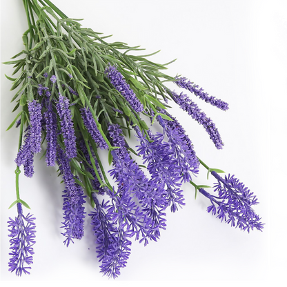 Ramo DE Flores Artificiales, Blanco, Morado, Polietileno+Hierro, Realista, Puro Y Elegante, para Crear FÁCILMENTE UN Ambiente ROMÁNTICO Y Elegante