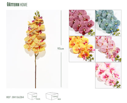9 orquídeas Phalaenopsis 95CM blanco + morado, puntos morados, puntos amarillos, amarillo, azul, morado