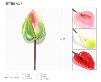 Anthurium individual 92CM verde, rosa, rojo, blanco