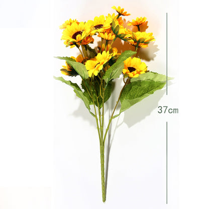 VATTEN HOME Ramo DE Flores Artificiales, 29 CM, POLIÉSTER, Polietileno, Hierro, COPOLÍMERO DE ETILENO-Acetato DE Vinilo, Realista, Puro Y Elegante