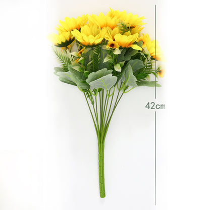 VATTEN HOME Ramo DE Flores Artificiales, 29 CM, POLIÉSTER, Polietileno, Hierro, COPOLÍMERO DE ETILENO-Acetato DE Vinilo, Realista, Puro Y Elegante