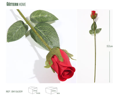 Flocado de poliéster rosa simple 52CM rojo