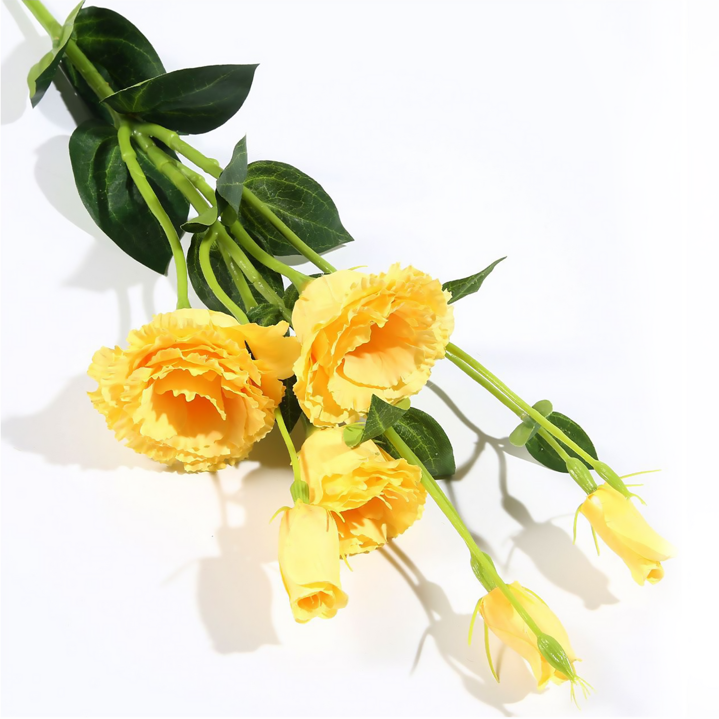 Eustoma multicabezal simple de 78 cm, color blanco
