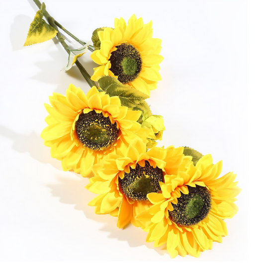 Girasol individual de 115 cm en tela amarilla mate