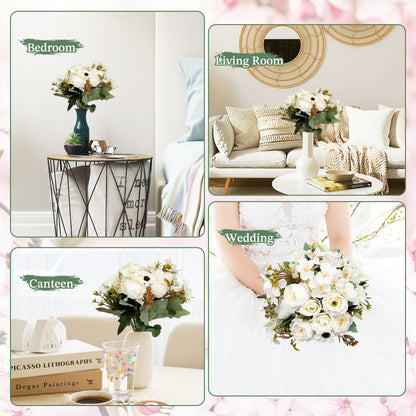VATTEN HOME Ramos de Tela de Seda Artificial Mixta, adecuados para Ramos de Boda, Decoraciones para Fiestas en el hogar