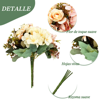 VATTEN HOME Ramos de Tela de Seda Artificial Mixta, adecuados para Ramos de Boda, Decoraciones para Fiestas en el hogar