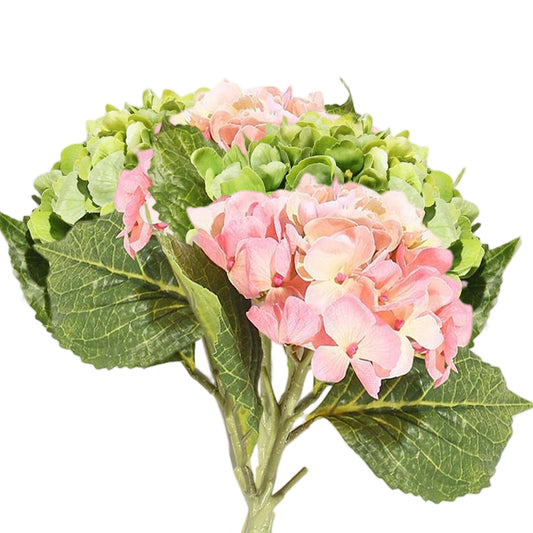 VATTEN HOME Hortensia Artificial de 50 cm con Tacto de película, Ramo de hortensias Dobles para arreglos Florales de Mesa para Bodas y Fiestas.