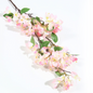 Flor de buganvilla de una sola rama larga de 95 cm en tela de seda rosa